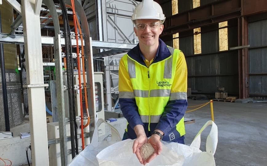 Latrobe Magnesium produces world’s first batch of magnesium oxide from fly ash