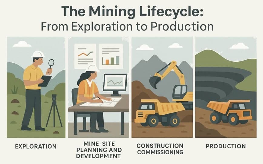 The mining lifecycle: from exploration to production